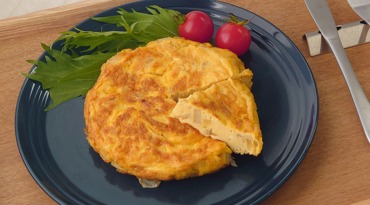 ごま油で作るスパニッシュオムレツ