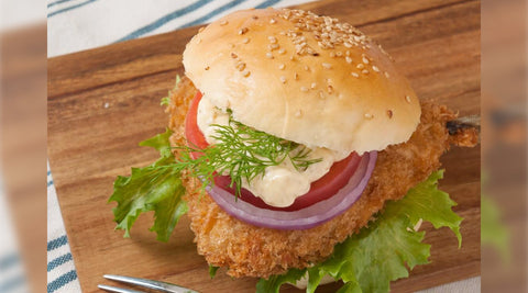 高級塩バンズを使ったカツバーガー