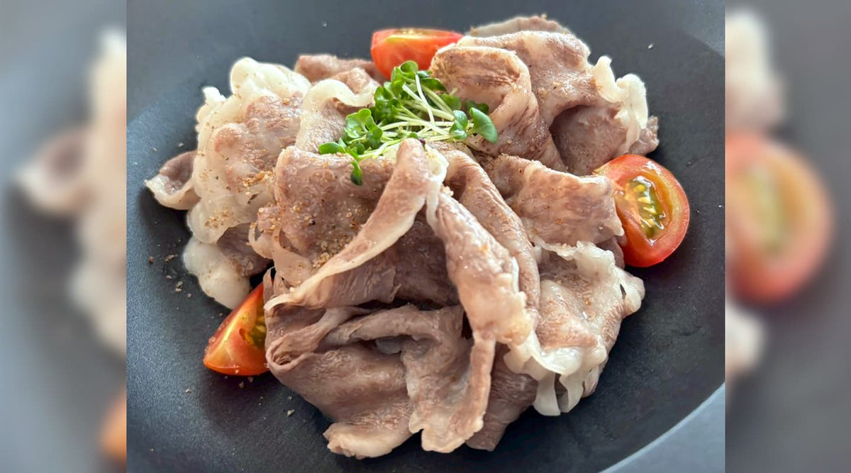 リブロースの彩り冷しゃぶ