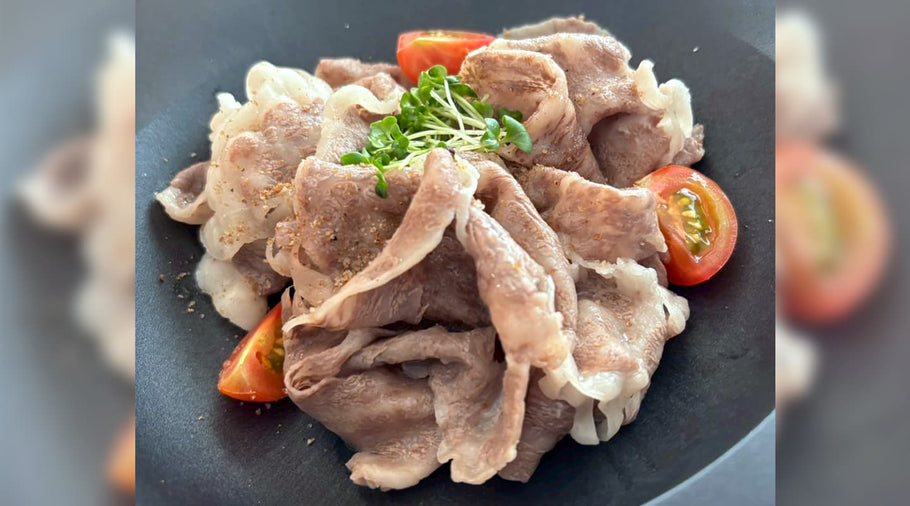 リブロースの彩り冷しゃぶ