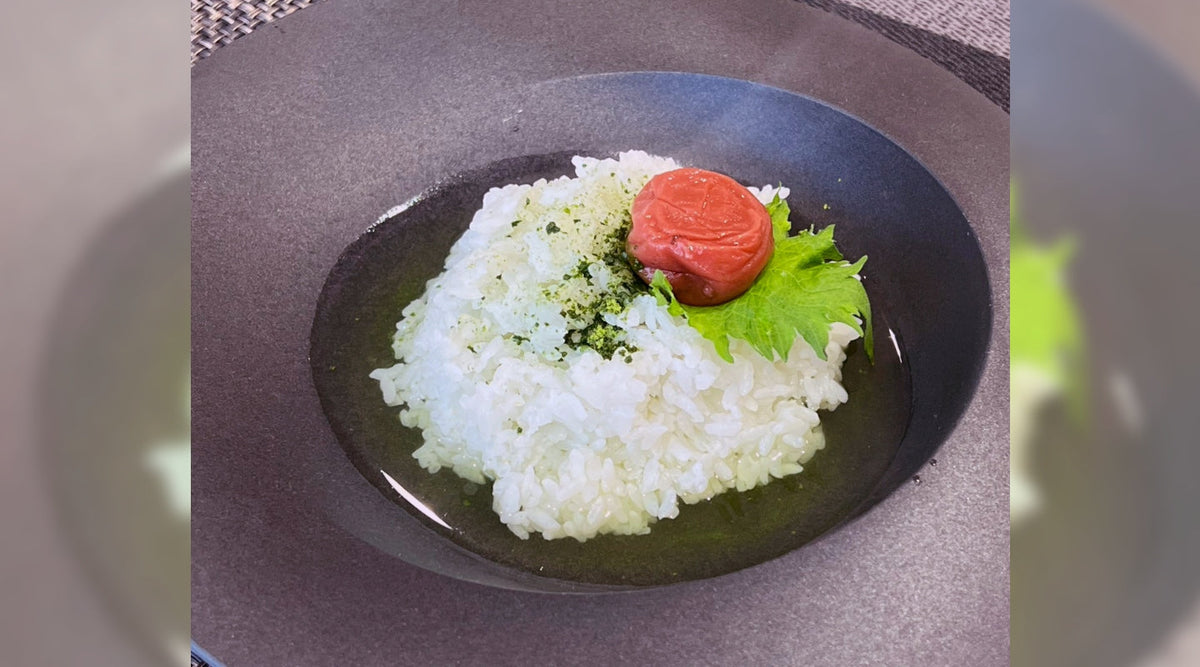 抹茶塩で作るお茶漬け