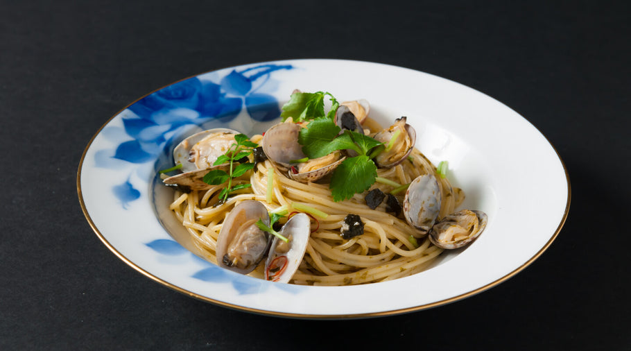 塩海苔とあさりのパスタ