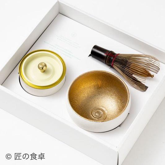 【発送まで最大3ヶ月ほどお時間をいただいております】大切な人に贈りたいお抹茶セット（静岡県産オーガニック抹茶）【茶筅の色：黒竹】